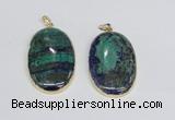 NGP2929 30*50mm - 32*52mm oval chrysocolla pendants