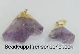 NGP2949 20*25mm – 25*40mm freeform amethyst gemstone pendants