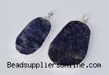 NGP2957 25*35mm - 35*45mm freeform sodalite pendants wholesale