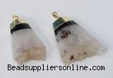 NGP2961 20*35mm - 30*45mm freeform druzy agate pendants