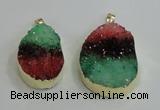 NGP2996 25*35mm – 30*40mm freeform druzy agate pendants