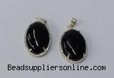 NGP3018 20*30mm oval agate gemstone pendants wholesale