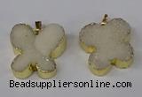 NGP3040 25*30mm - 30*35mm butterfly druzy agate pendants wholesale