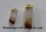 NGP3041 10*35mm – 12*50mm sticks citrine gemstone pendants