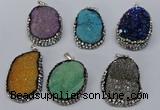 NGP3097 25*35mm – 30*40mm freeform druzy agate pendants