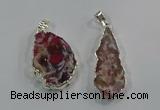 NGP3102 25*40mm - 30*50mm freeform druzy agate gemstone pendants