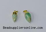 NGP3108 10*20mm - 10*25mm sticks Australia chrysoprase pendants