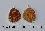 NGP3150 25*35mm - 35*45mm freeform sea sediment jasper pendants