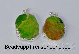 NGP3153 25*35mm - 35*45mm freeform sea sediment jasper pendants