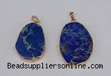 NGP3185 25*35mm - 35*45mm freeform sea sediment jasper pendants