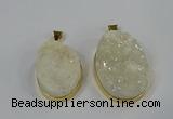 NGP3210 30*40mm - 35*45mm freeform druzy agate pendants