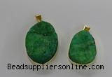 NGP3215 30*40mm - 35*45mm freeform druzy agate pendants