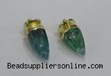 NGP3251 15*30mm - 18*35mm faceted bullet fluorite pendants