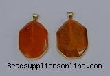 NGP3303 35*45mm freeform agate gemstone pendants wholesale