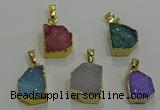 NGP3329 8*12mm - 15*20mm freeform druzy agate gemstone pendants