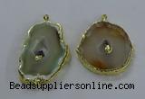 NGP3361 45*55mm - 50*65mm freeform druzy agate pendants