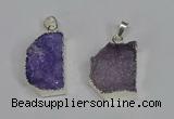 NGP3441 18*25mm - 20*30mm freeform druzy agate gemstone pendants