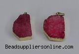 NGP3467 20*30mm - 25*35mm freeform druzy agate pendants wholesale