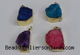 NGP3472 20*30mm - 25*35mm freeform druzy agate pendants wholesale