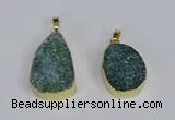 NGP3479 18*25mm - 20*30mm freeform druzy agate gemstone pendants