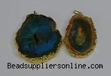 NGP3486 40*50mm - 50*65mm freeform druzy agate gemstone pendants