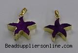 NGP3511 24*25mm starfish fossil coral pendants wholesale