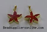 NGP3512 24*25mm starfish fossil coral pendants wholesale