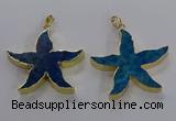 NGP3524 48*50mm starfish fossil coral pendants wholesale