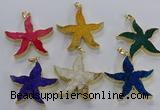 NGP3528 48*50mm starfish fossil coral pendants wholesale