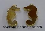 NGP3541 22*58mm - 25*55mm seahorse agate pendants wholesale