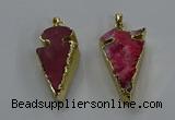 NGP3615 15*30mm - 20*40mm arrowhead druzy agate pendants