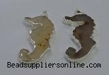 NGP3653 22*58mm - 25*55mm seahorse agate gemstone pendants