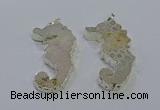 NGP3662 22*58mm - 25*55mm seahorse fossil coral pendants