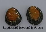 NGP3676 35*45mm freeform plated druzy agate pendants wholesale