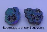 NGP3721 28*35mm - 40*45mm freeform plated druzy agate pendants