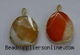 NGP3727 30*40mm - 35*45mm freeform agate gemstone pendants