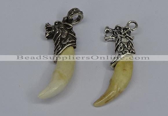 NGP3748 10*40mm - 12*45mm horn wolf tooth pendants wholesale