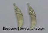 NGP3750 10*40mm - 12*45mm horn wolf tooth pendants wholesale