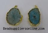 NGP3767 25*35mm - 35*40mm freeform druzy agate pendants