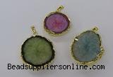 NGP3771 25*35mm - 35*40mm freeform druzy agate pendants