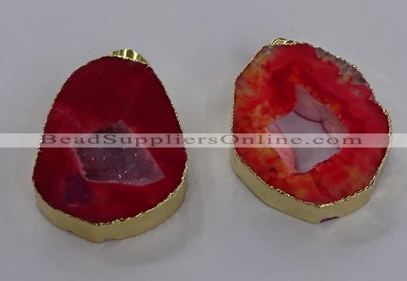 NGP3824 30*40mm - 40*50mm freeform druzy agate pendants