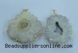 NGP3898 55*65mm - 65*80mm freeform druzy agate pendants