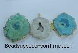 NGP3906 55*65mm - 65*80mm freeform druzy agate pendants