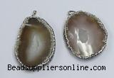 NGP3908 45*60mm - 55*65mm freeform druzy agate pendants wholesale