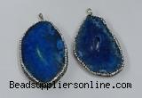 NGP3914 45*60mm - 55*65mm freeform druzy agate pendants wholesale