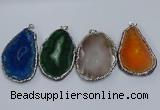 NGP3916 45*60mm - 55*65mm freeform druzy agate pendants wholesale