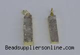 NGP3940 10*35mm - 12*30mm rectangle druzy agate pendants wholesale