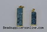 NGP3946 10*25mm - 12*45mm rectangle druzy agate pendants wholesale