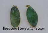 NGP3967 22*45mm - 25*50mm oval druzy agate pendants wholesale