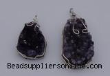 NGP4072 25*30mm – 30*40mm freeform amethyst gemstone pendants